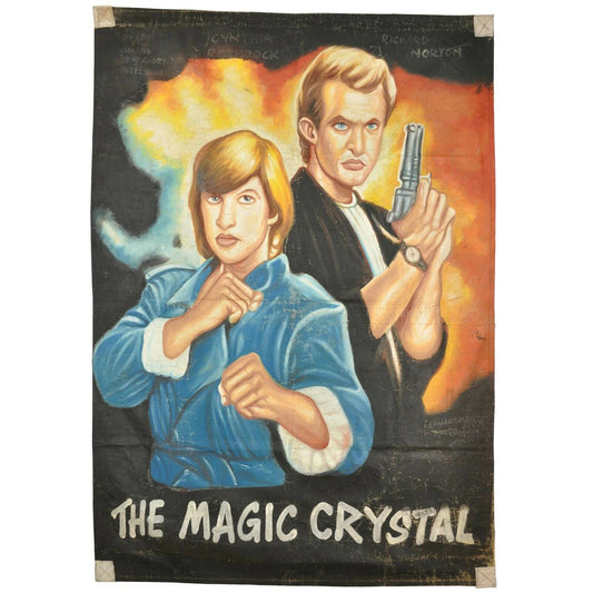 The magic crystal movie poster hand painted in Ghana for the local cinema