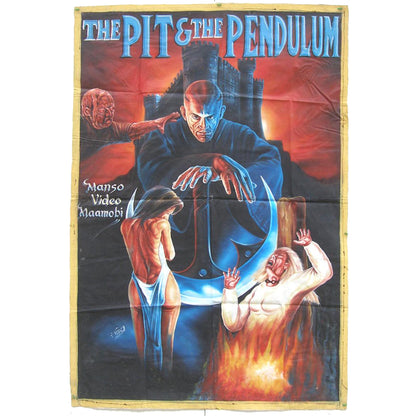 „Die Grube und das Pendel“ – Authentisches handgemaltes Ghana-Poster SD-14604