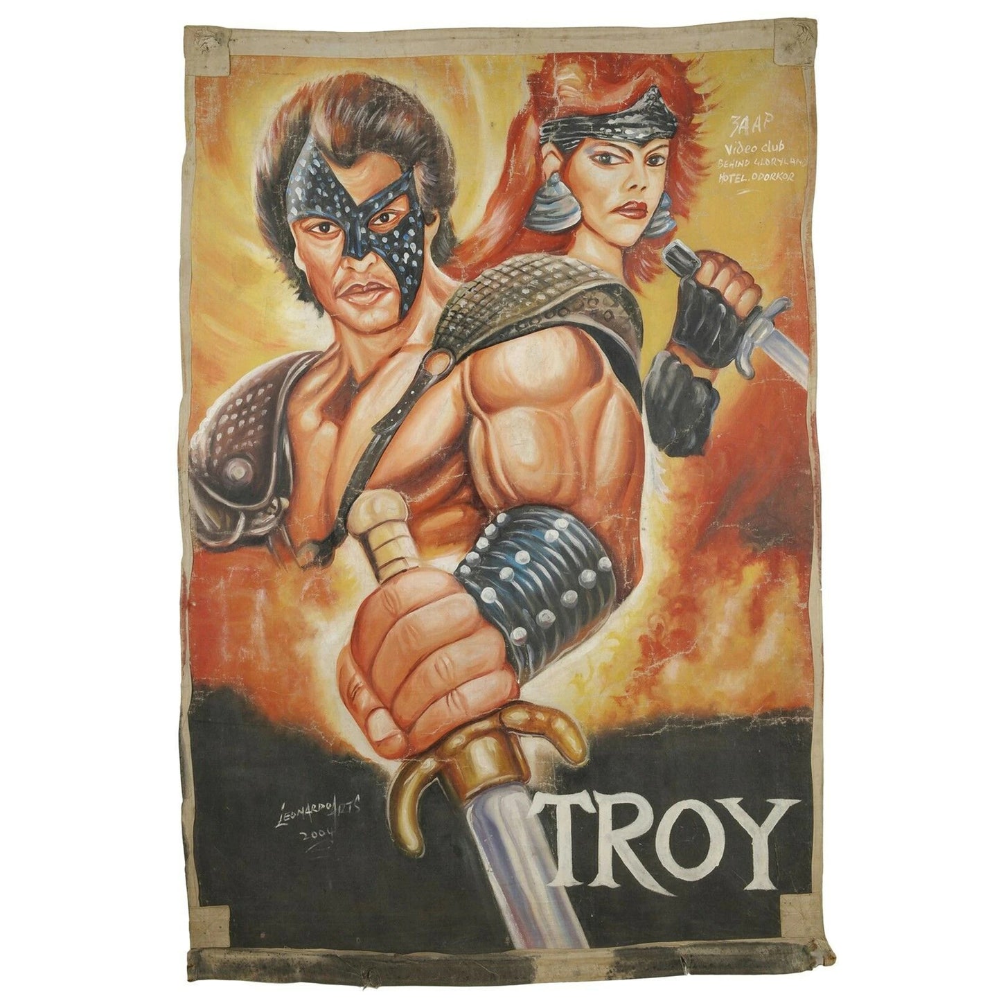 Troy Ghana Affiche de film peinte à la main Art africain cinéma mur Art - Tribalgh