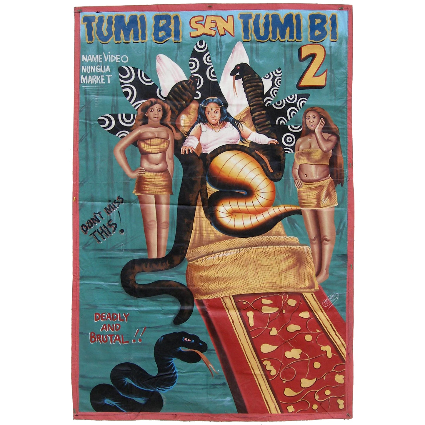 Ghana Filmposter TUMI BI SEN TUMI BI 2 Handfarbe African SD-14620