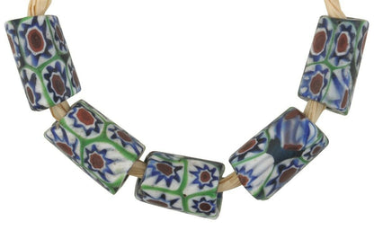 Afrikanischer Handel antike Perlen Millefiori Venezianisches Glas Murano-Mosaik - Tribalgh