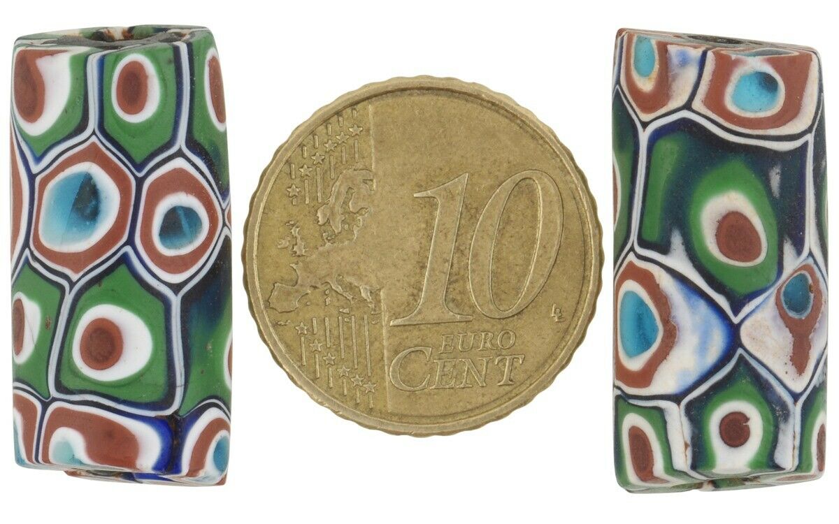 African Trade Beads Antique Millefiori Venetian Murano Glass - alternate view