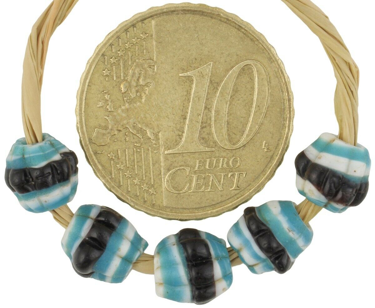 Antique African trade beads Venetian glass dog tooth - Tribalgh