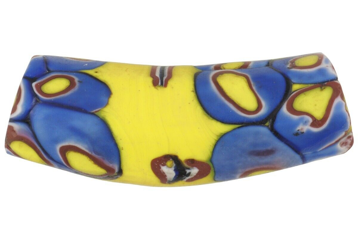 African trade bead elbow Millefiori Venetian glass - Tribalgh