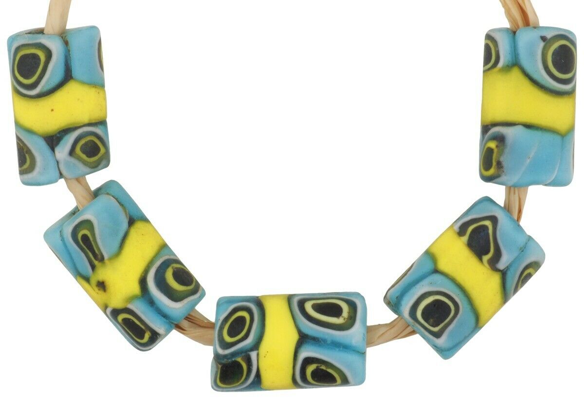 African trade beads millefiori Venetian mosaic glass - Tribalgh