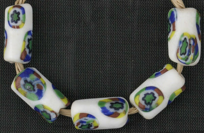 Antike Millefiori-Perlen Venezianisches Glas Murano-Mosaik Afrikanischer Handel - Tribalgh