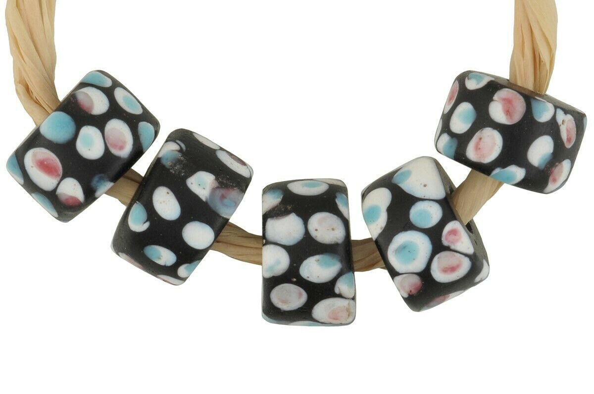 African trade beads antique Venetian glass Thousand Eyes Fancy disks - Tribalgh