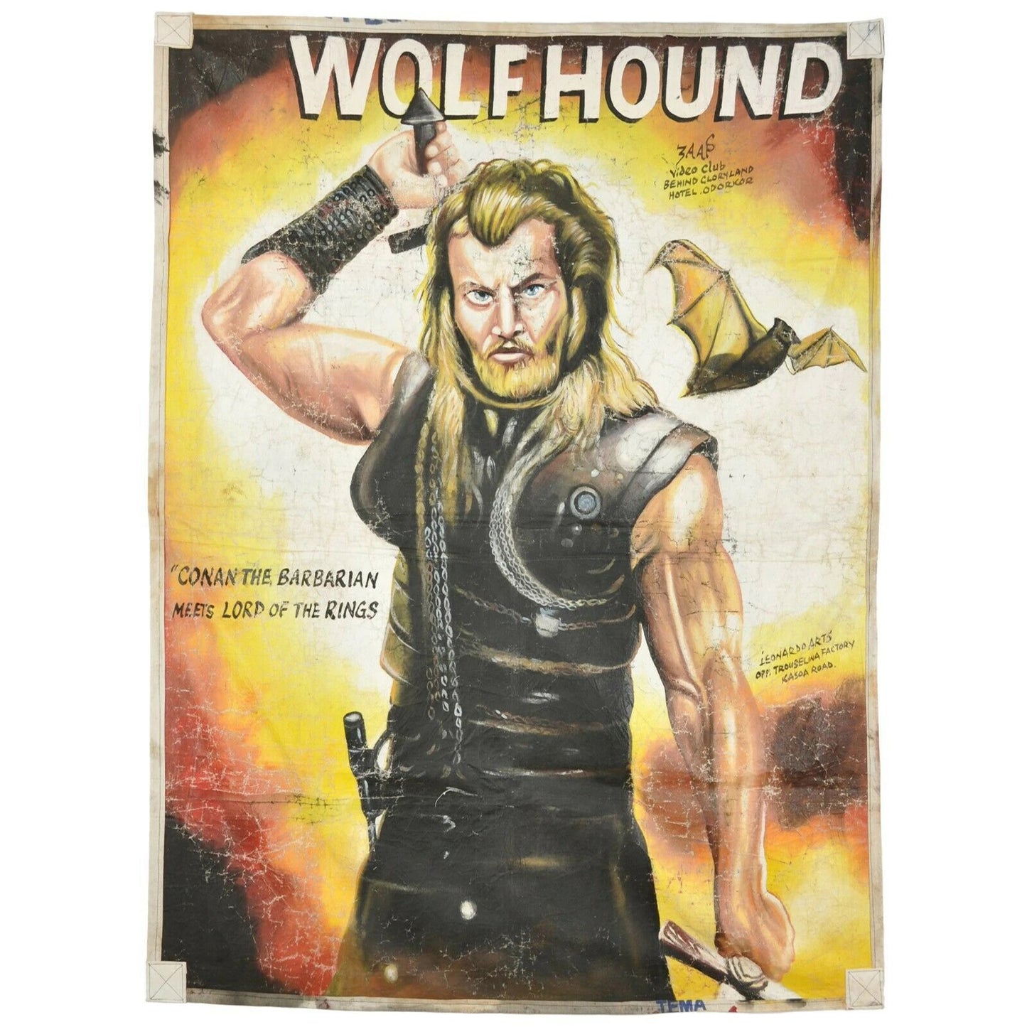 Poster del film africano Ghana wall art dipinto a mano WOLFHOUND - Tribalgh