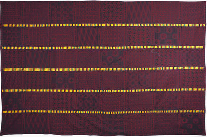 Adinkra Sankofa Symbol afrikanisches Tuch Ghana handgestempelt 2 - Tribalgh