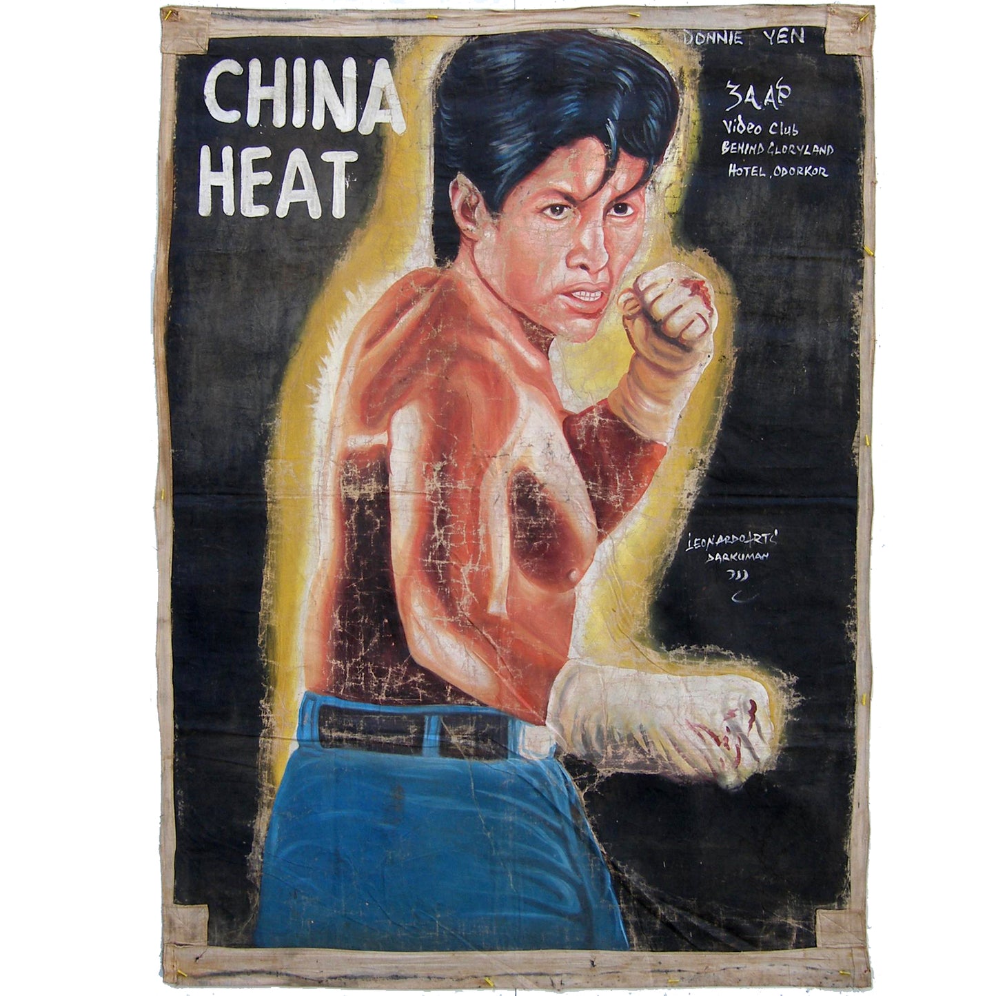 Ghana Filmplakate CHINA HEAT handgemalte afrikanische Kunst SD-14104
