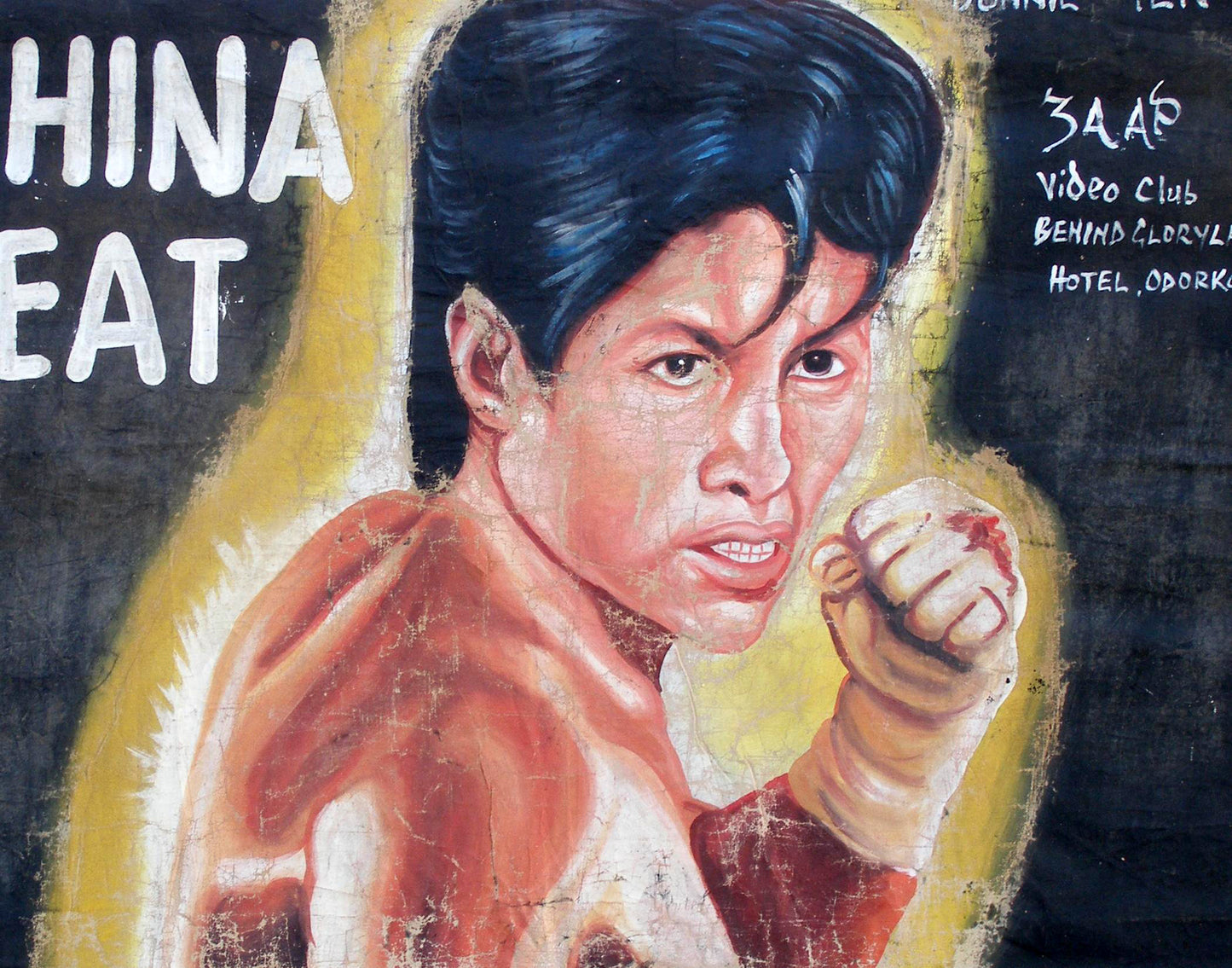 Ghana Filmplakate CHINA HEAT handgemalte afrikanische Kunst SD-14104