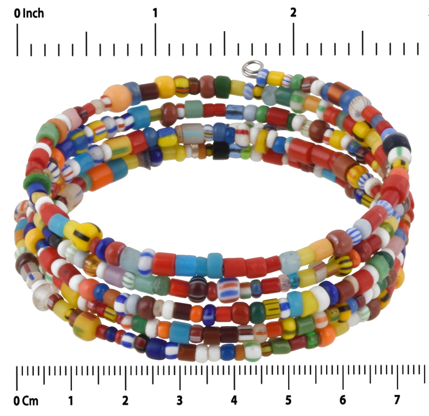 Bracciale e orecchini con perline di vetro "Natale" africano antico filo di memoria Boho - Tribalgh