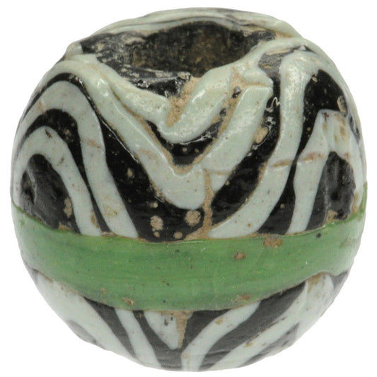 Antique Islamic Banded folded glass trade Bead 1200 AD SB-22660