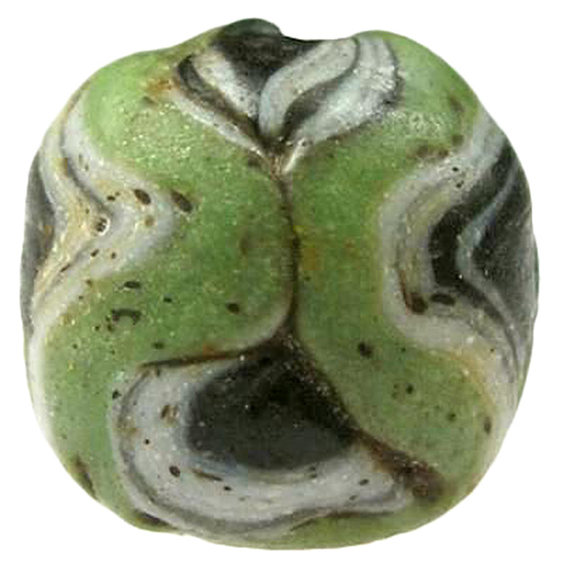 Antique Islamic folded glass trade Bead 1200 AD SB-18170