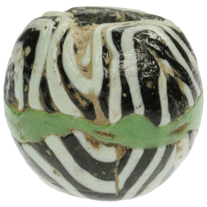 Antique Islamic Banded folded glass trade Bead 1200 AD SB-22660