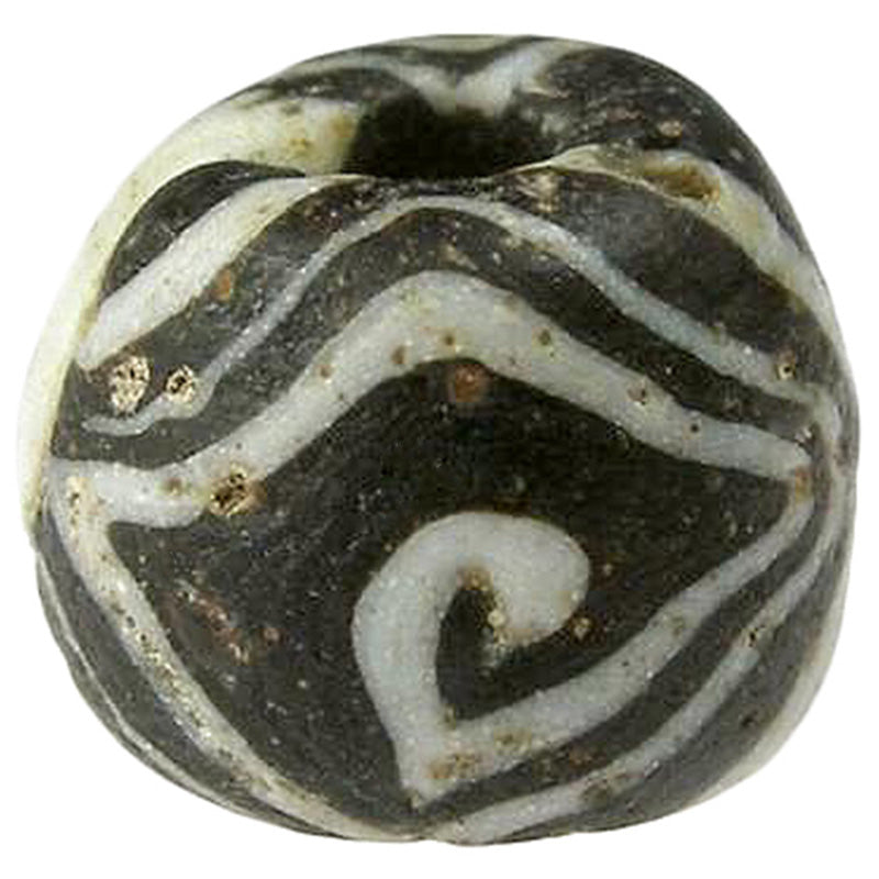 Antique Islamic folded glass trade Bead 1200 AD SB-18917