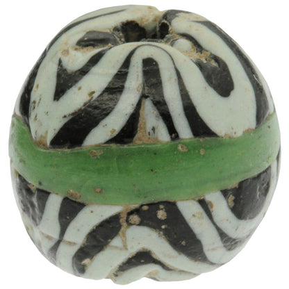 Antique Islamic Banded folded glass trade Bead 1200 AD SB-22660