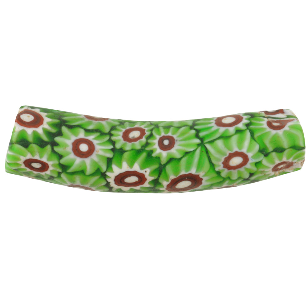 Seltener alter Elbow Millefiori venezianischer Mosaik-Glasperlen-afrikanischer Handel SB-28054