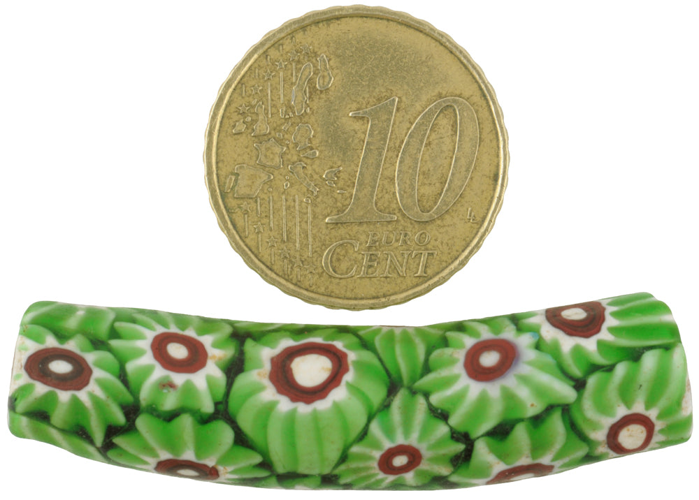 Seltener alter Elbow Millefiori venezianischer Mosaik-Glasperlen-afrikanischer Handel SB-28054