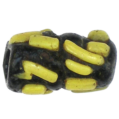 Seltene antike islamische Glashandelsperle - Fustat, Ägypten (12 mm x 7 mm) - alternative Ansicht