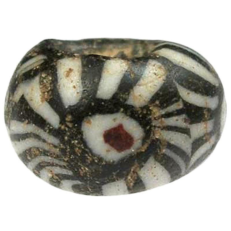 Antike islamische seltene Mosaikglas-Handelsperle 1200 n. Chr. SB-19272