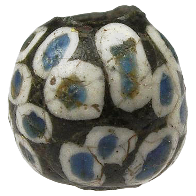Seltene antike islamische Brillenglas-Handelsperle 1200 n. Chr. SB-18619