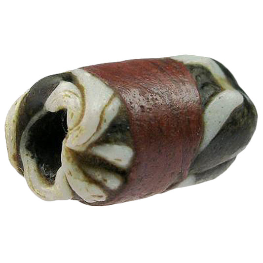 Antique Islamic banded folded glass trade Bead 1200 AD SB-18054