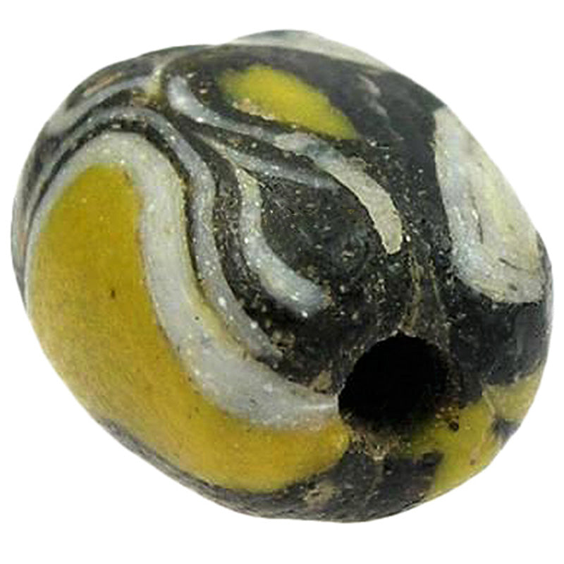 Antike islamische Handelsperle aus gefaltetem Glas 1200 n. Chr. SB-17371