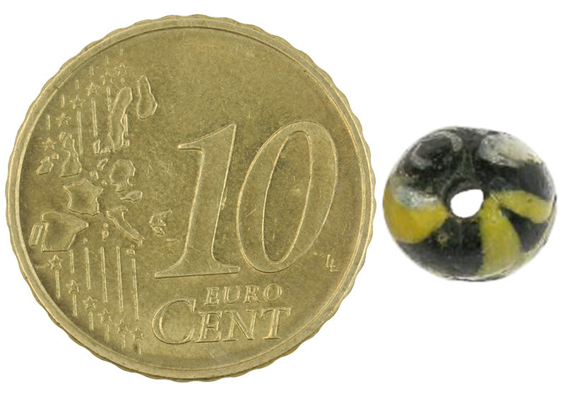 Antike islamische Handelsperle aus gefaltetem Glas 1200 n. Chr. SB-17371