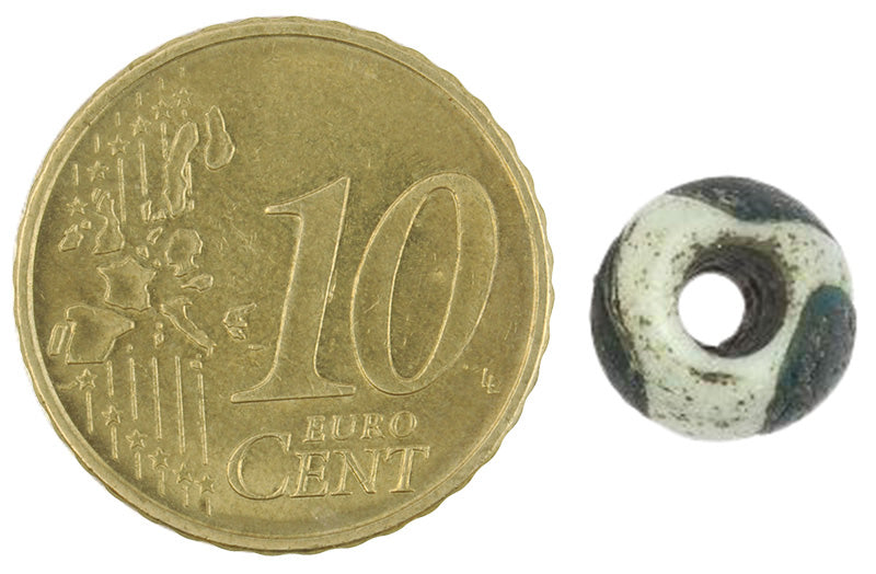 Rare 12Th Century Islamic Eye Glass Bead - Fustat, Egypt (9Mm) - close-up