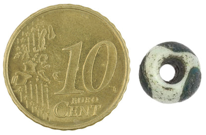Rare 12Th Century Islamic Eye Glass Bead - Fustat, Egypt (9Mm) - close-up