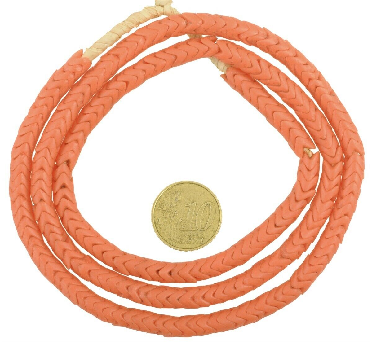 Antiguo collar de Ghana de cadena de serpiente de comercio africano antiguo de cuentas de vidrio bohemio checo - Tribalgh