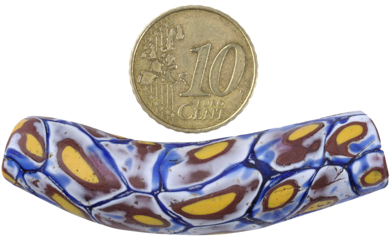 Schöne alte große Ellenbogen Millefiori venezianische Mosaik Glasperle afrikanischen Handel SB-25606