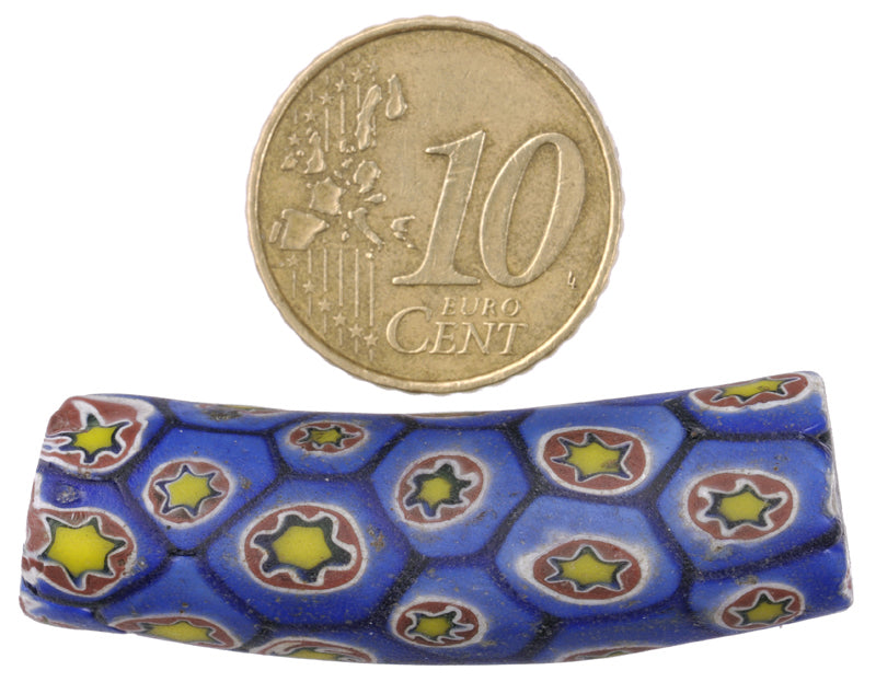 Schöne alte große Ellenbogen Millefiori venezianische Mosaik Glasperle afrikanischen Handel SB-25642