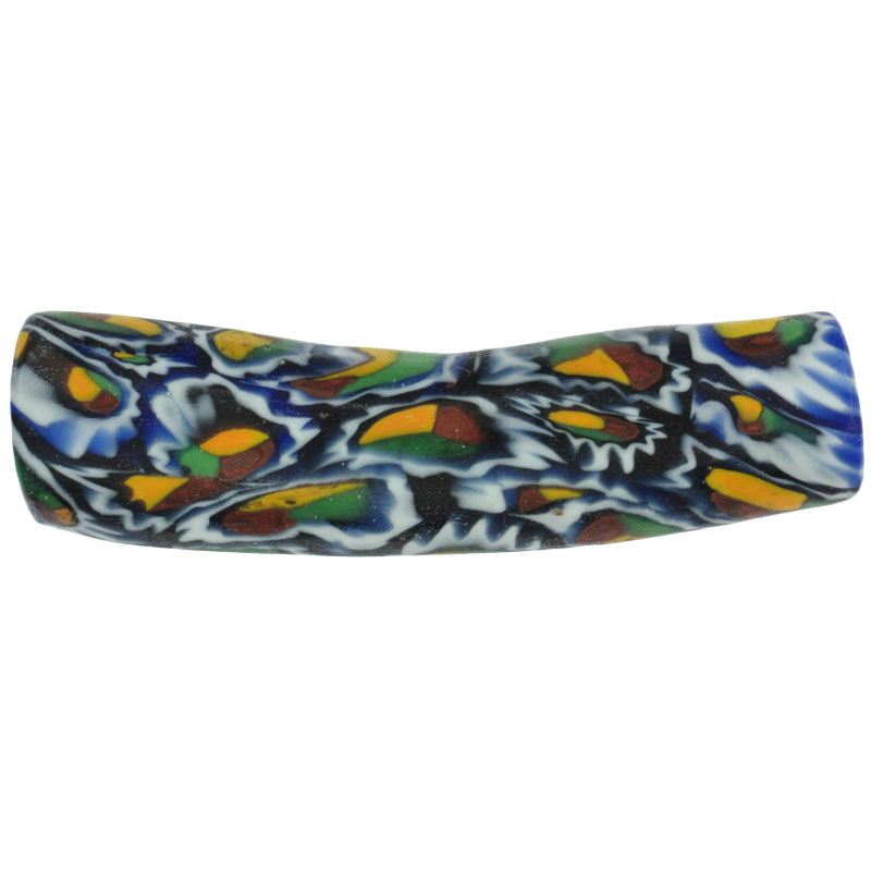 Große Elbow Millefiori venezianische Mosaikglas-Handelsperle SB-22965