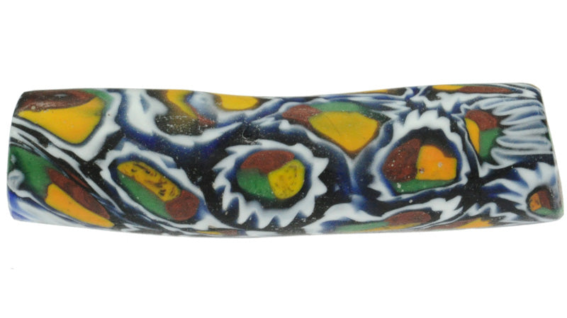 Große Elbow Millefiori venezianische Mosaikglas-Handelsperle SB-22965