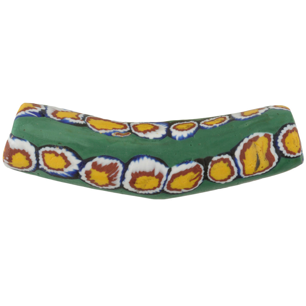 Seltene alte große Elbow Millefiori venezianische Mosaik-Glasperle African Trade SB-28579