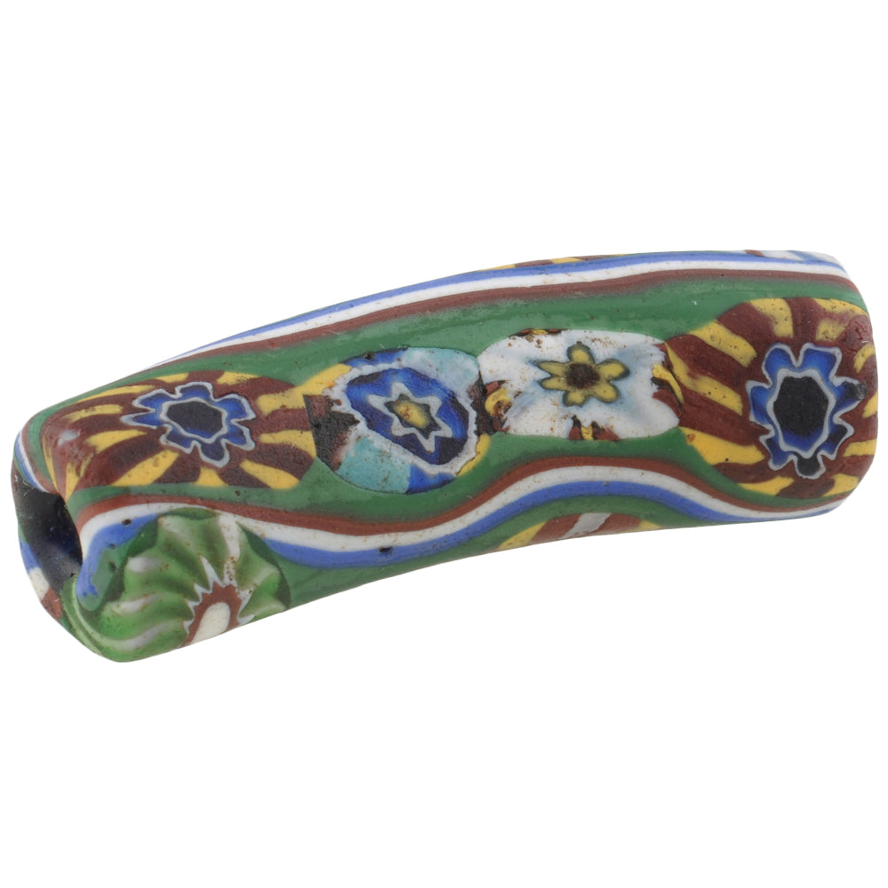 Seltener afrikanischer Handelsperlenbogen altes Millefiori Venezianisches Glasperlen-Murano-Mosaik SB-35956