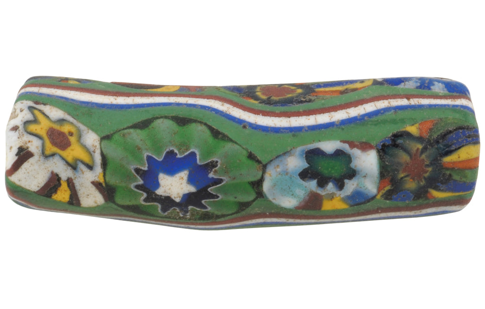 Seltener afrikanischer Handelsperlenbogen altes Millefiori Venezianisches Glasperlen-Murano-Mosaik SB-37141