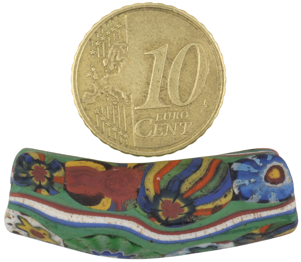 Seltener afrikanischer Handelsperlenbogen altes Millefiori Venezianisches Glasperlen-Murano-Mosaik SB-37141