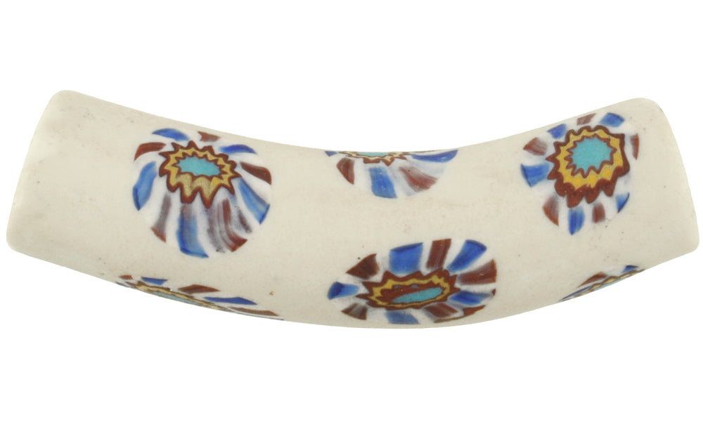 Seltene Elbow Millefiori venezianische Mosaikglas-Handelsperle SB-29495