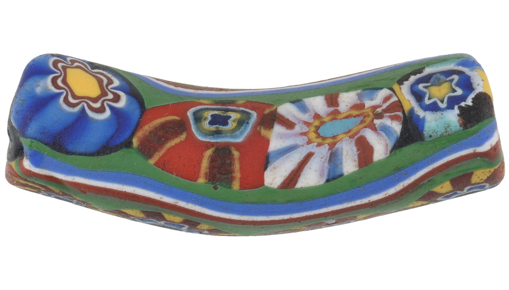 Seltener afrikanischer Handelsperlenbogen altes Millefiori Venezianisches Glasperlen-Murano-Mosaik SB-35470