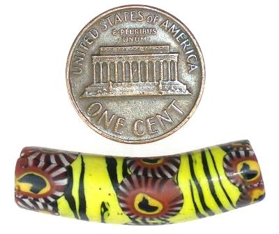 Seltener Murano-Vogel Ellenbogen Millefiori Venetian Trade Beads SB-17228