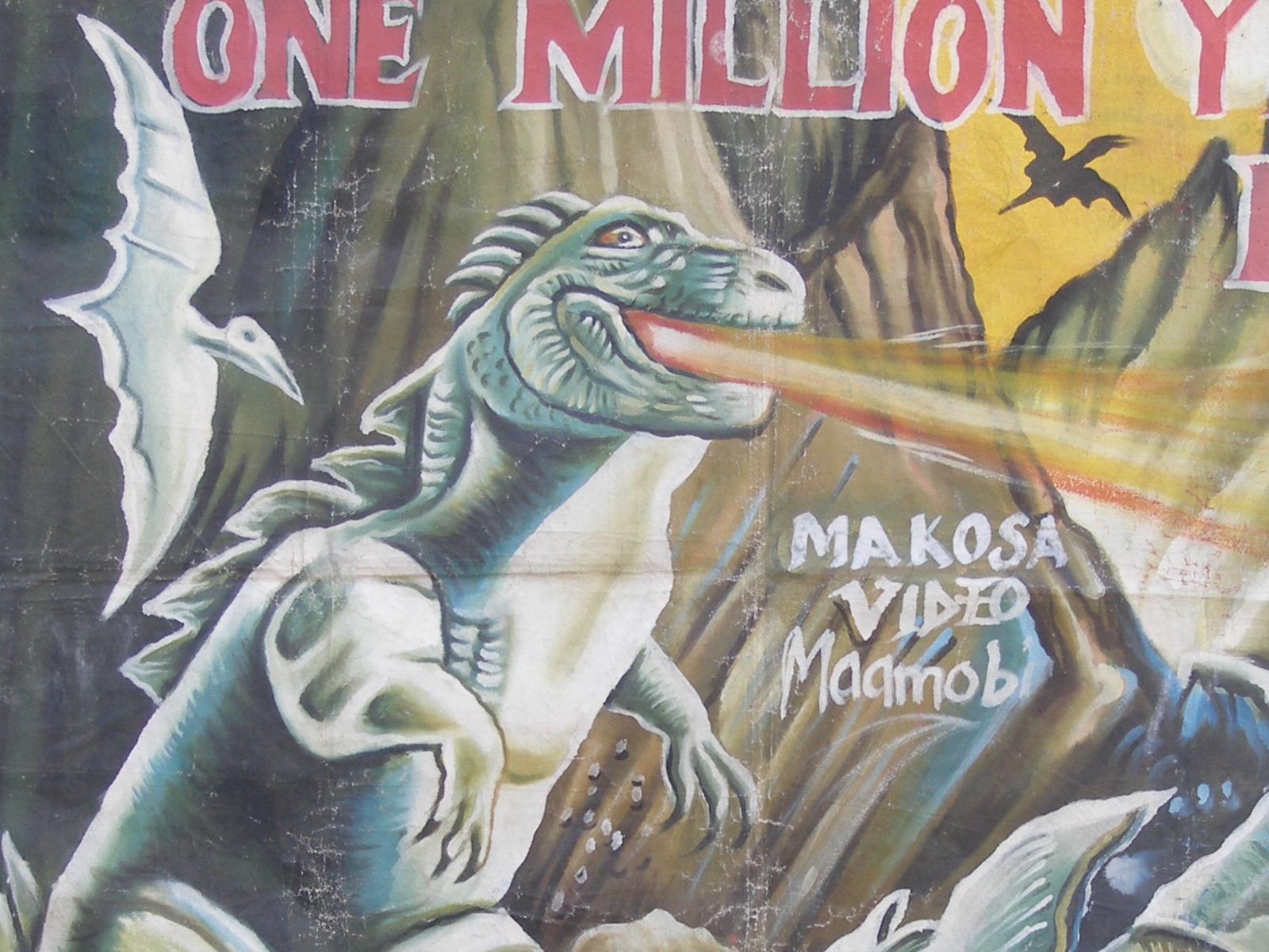 Ghana Movie posters ONE MILLION YEARS BC hand painted African Art - Tribalgh