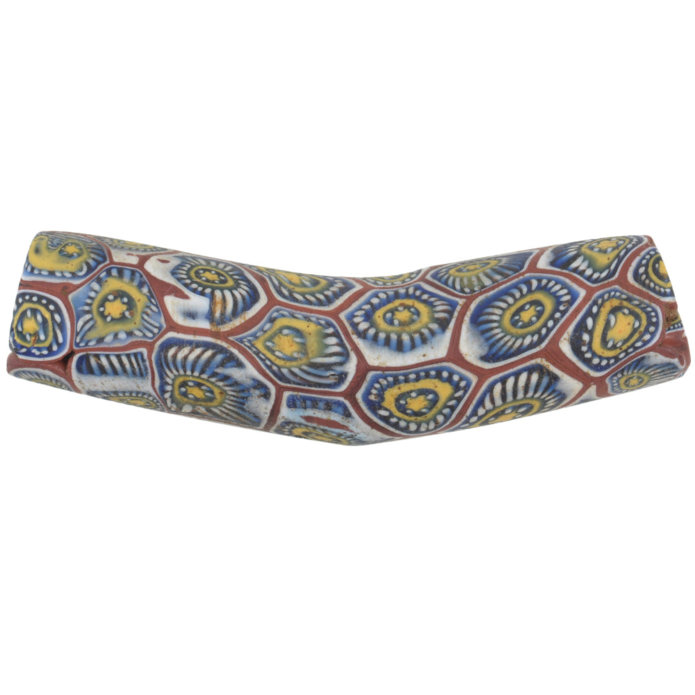 Seltene afrikanische Handelsperle alter Ellenbogen Millefiori venezianische Mosaikglasperle groß SB-34152