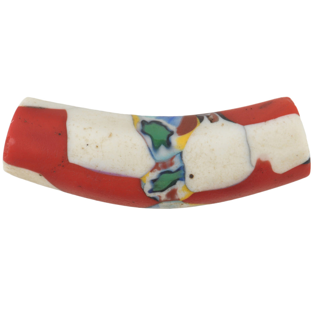 Seltene alte Ellenbogen Millefiori Venezianische Mosaik Glasperle African Trade SB-28975