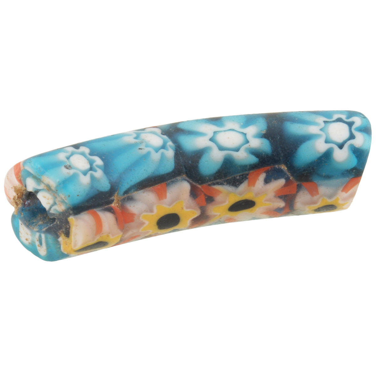 Afrikanische Handelsperle antikes venezianisches Millefiori-Glas altes Murano-Mosaik SB-38456