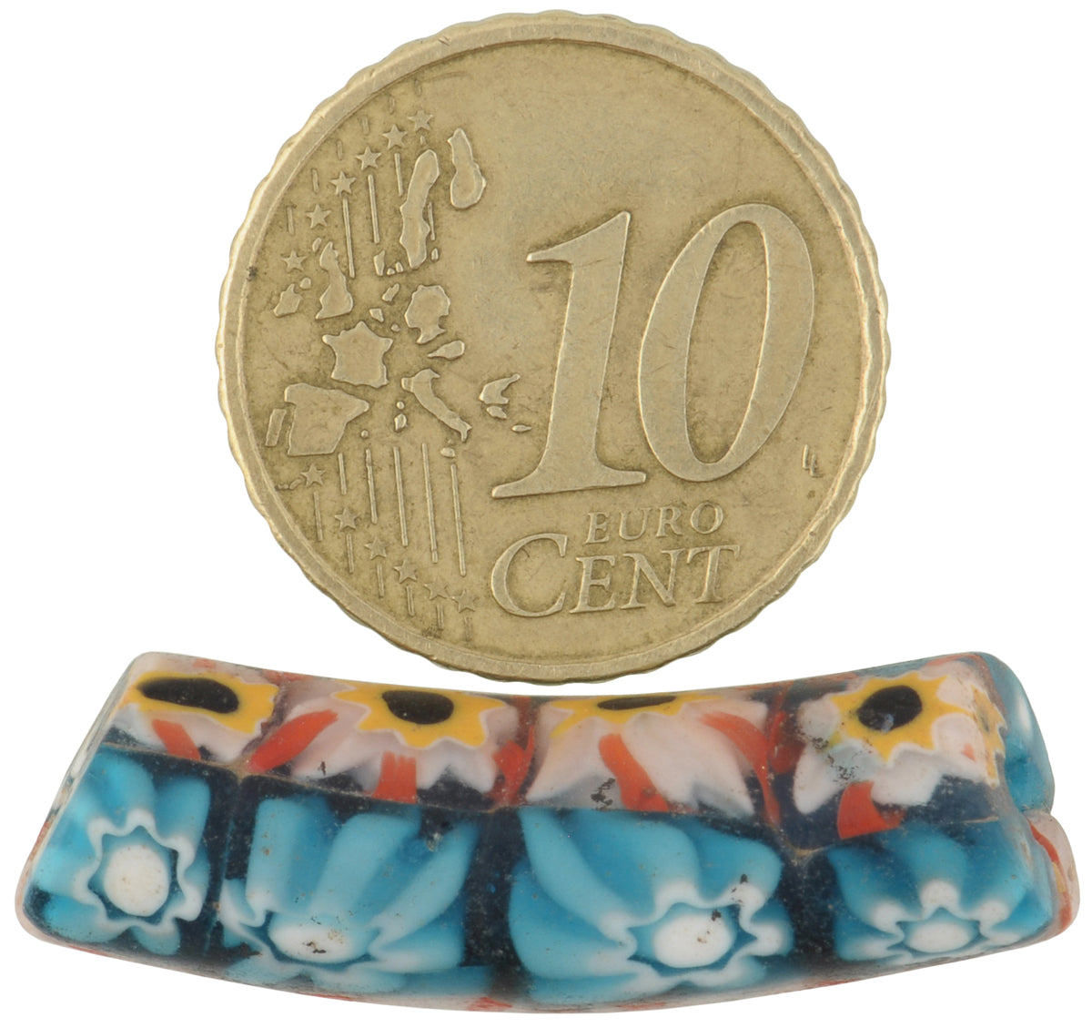 Afrikanische Handelsperle antikes venezianisches Millefiori-Glas altes Murano-Mosaik SB-38456