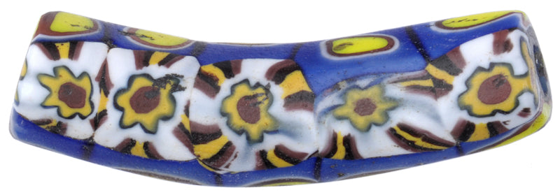 Seltener alter Elbow Millefiori venezianischer Mosaik-Glasperlen-afrikanischer Handel SB-25581