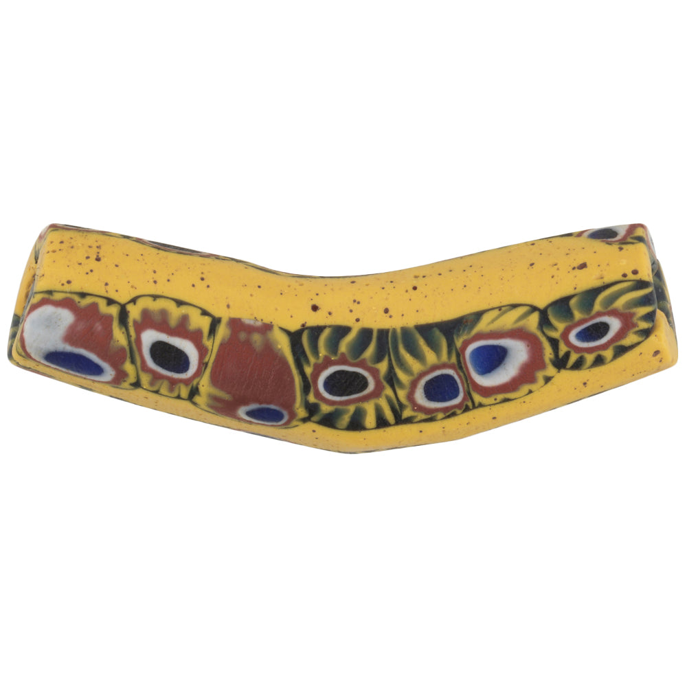 Afrikanische Handelsperle alte Elbow Millefiori Venezianische Mosaikglasperle Ghana groß SB-36207